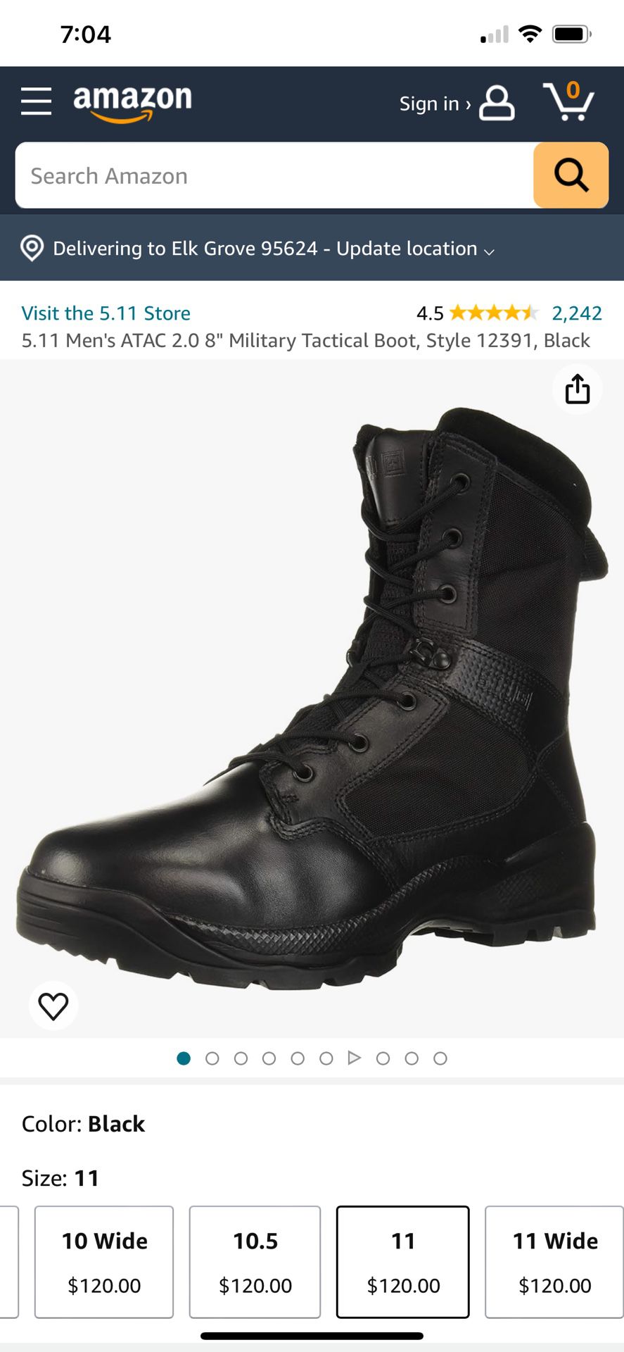 New 5.11 Side Zipper Size 12 Tactical Boots