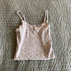 Hollister Lavender Floral Tank Top Size Small