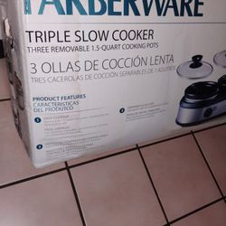 Farberware Triple Slow Cooker 1.5 Quart Pots