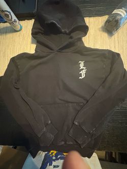 Small Black La Familia hoodie with white graphic of an angel with the words 'CITY OF ANGELS' and 'FOREVER' #angels