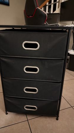 4-Drawer Black Fabric Dresser Storage Organizer - $30