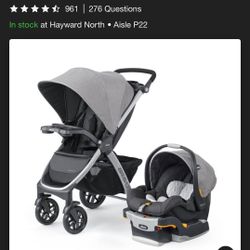 Chicco Bravo 3 in 1 Quick Fold Trio Travel System