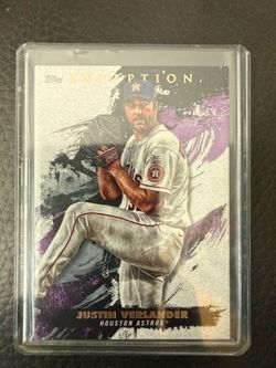 Justin Verlander trading card