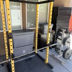 Weight Rack With Bar And Weights