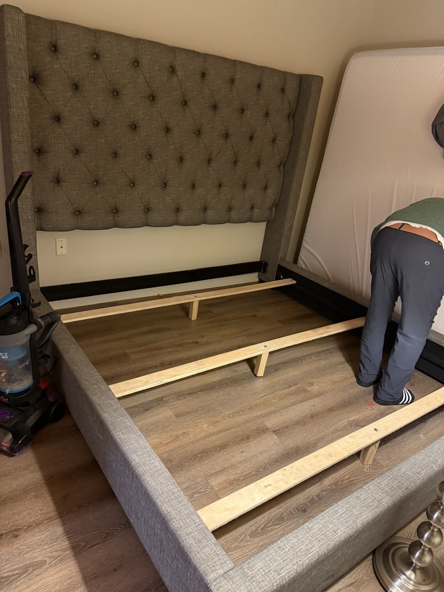 King Bed Frame Gray