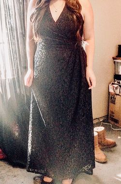 All over lace black dress size 12