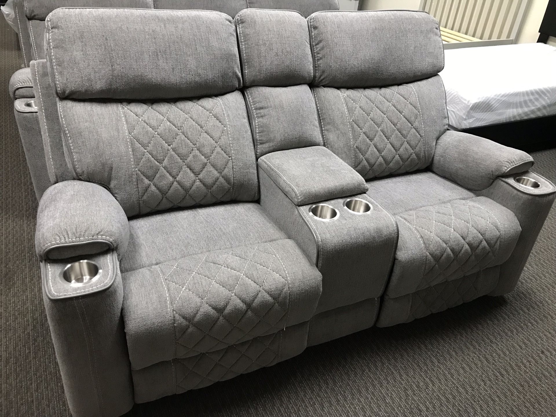 Sofa and loveseat recliners....$40 down and you take home