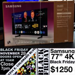 SAMSUNG S84F OLED 77 INCH OLED SMART 4k TVS BRAND NEW BLACK FRIDAY TV SALE 
