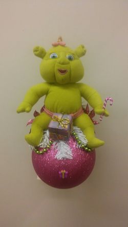 Baby shrek ornament