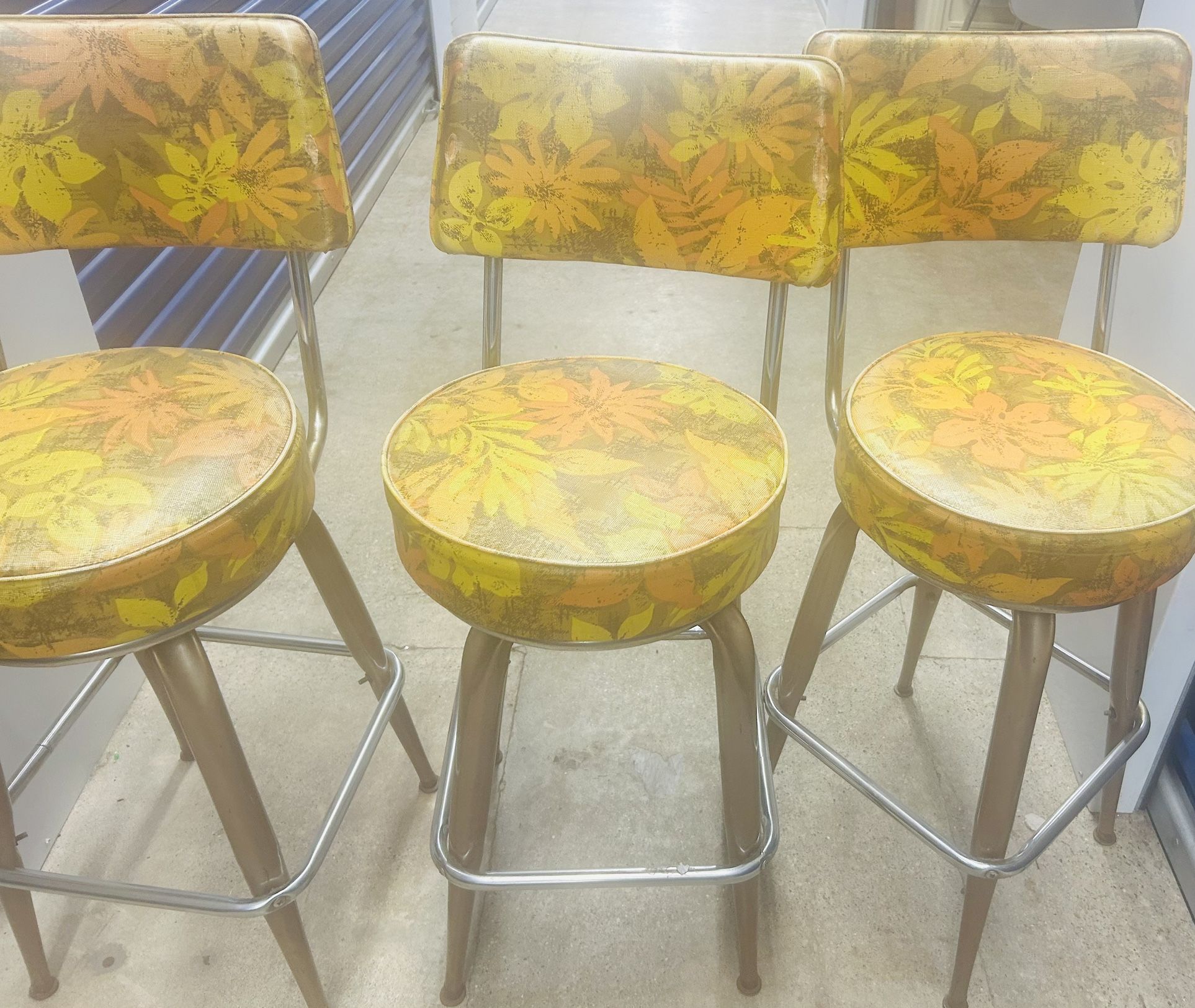 Mid Century 1960’s Swivel Bar Stools