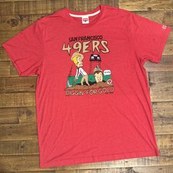 Homage Beavis and Butt-Head x San Francisco 49ers “Diggin’ For Gold” T-Shirt - Size XL