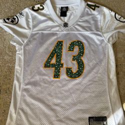 Official NFL Reebok Team Apparel Pittsburg Steelers Polamalu Woman’s Jersey Size Large, Not roethlisberger, Ward, Bettis, Nike