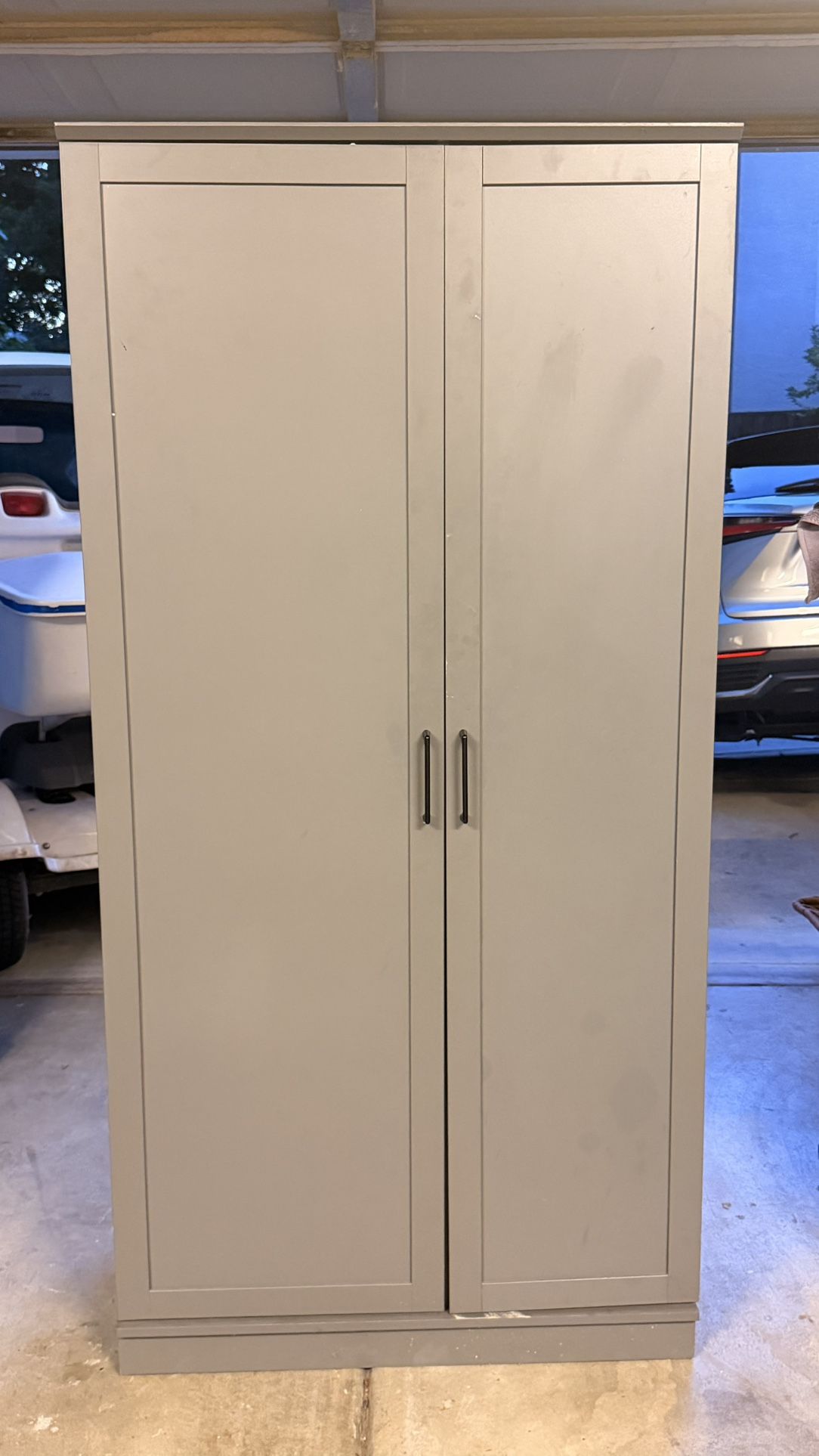 Stylish Gray Storage Cabinet – Tons of Space!
