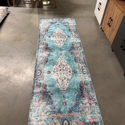 Contemporary Modern Non Slip Machine Washable Printed Area Rug, Rainbow Brand New