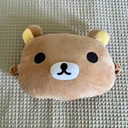 rilakkuma bear plush car headrest