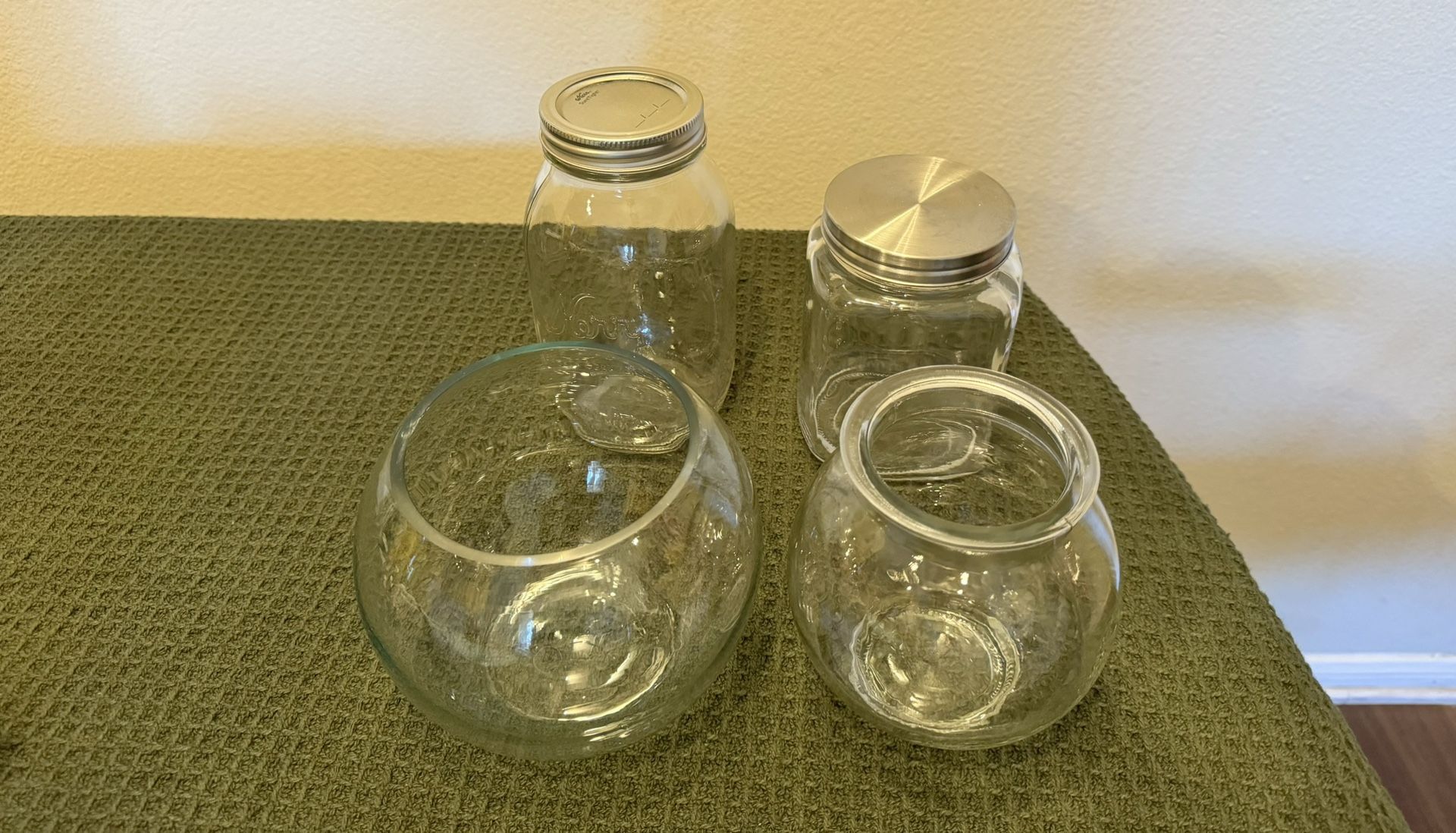 Glass Vases and Jars (4x $8)