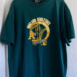 Oakland Athletics 2002 Spring Training Cactus League Tee Size Large Green