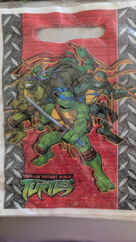 8+ Teenage Mutant Ninja Turtles Treat Sacks. These Candy Bags Are By Party Express Hallmark 9x6.5
We have more and may have other things not yet list