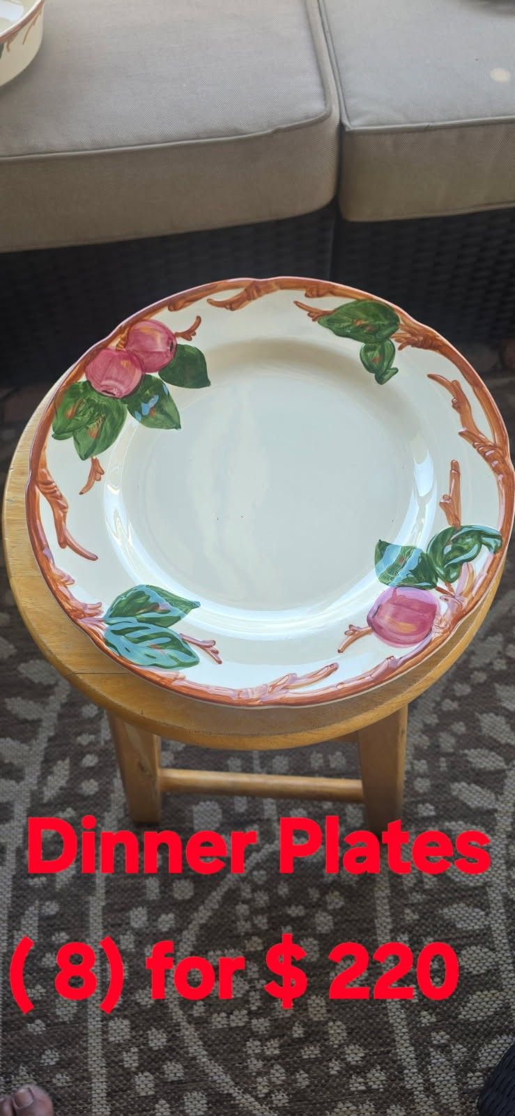 Vintage Franciscan Apple Pattern Dishware - $600(All)