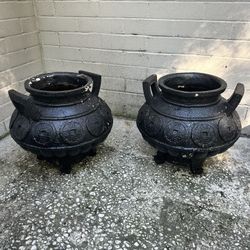 Large Lightweight Planting Pots Chinese Symbols