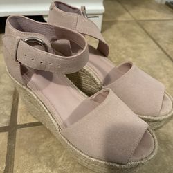 Marc Fischer Aliya Espadrille Pink Wedge Size 8