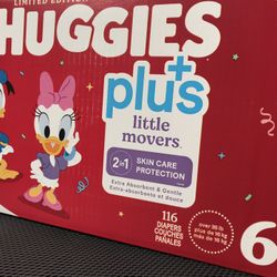 Huggies Little Movers Plus Size 6/116 Diapers 