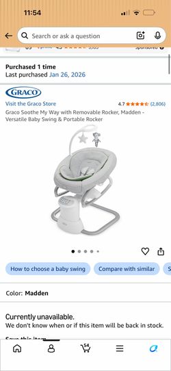 Brand new with box Graco baby swing