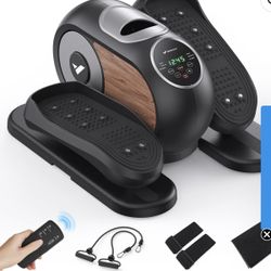 MERACH - E32 Under Desk Elliptical Trainer Machine Leg Exerciser Home Non-Slip Pad 12 level - Black