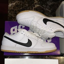 Nike SB Dunk Low White Gum Sz 9
