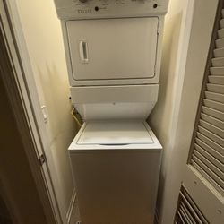Fairly New Gas Stackable Washer And Dryer 