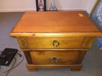 Wood nightstand