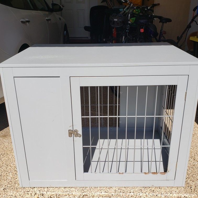 Dog Crate- UniPaws Wooden End Table 