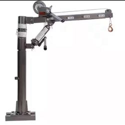  STARK USA 1100 lbs. Capacity 77 lbs. Hitch Class I Crane Hydraulic Hitch Lift Hoist with Hand Winch