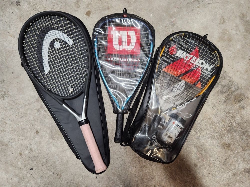 Tennis Racket & 2 Racquetball Rackets