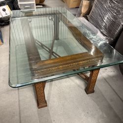 Antique Glass Coffee Table 