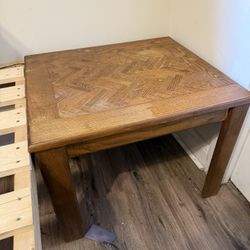 Parquet Top Side Table