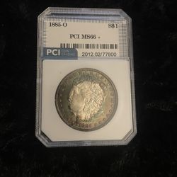 Beautiful Toned 1885 O Morgan Silver Dollar Ms 66+🔥🔥