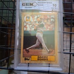 Graded 10 Barry Bonds Rookie Card.