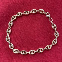 10K Puffed Anchor Bracelets 