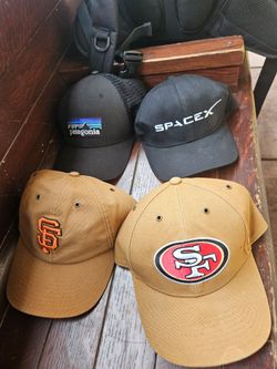 Patagonia, carhartt, 49ers, Giants, SpaceX  hats