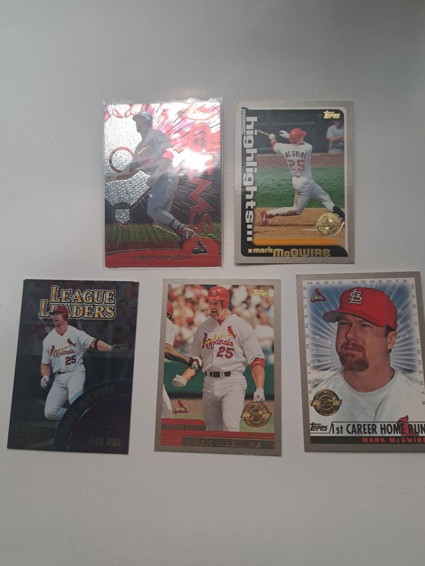 5 Mark McGwire Baseball Cards