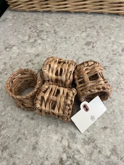 New set of Hearth and Hand Rattan Napkin holders $6