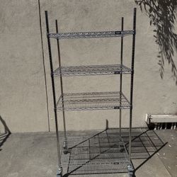 Uline Chrome Mobile Shelving (35” x 23.5” x 78”)