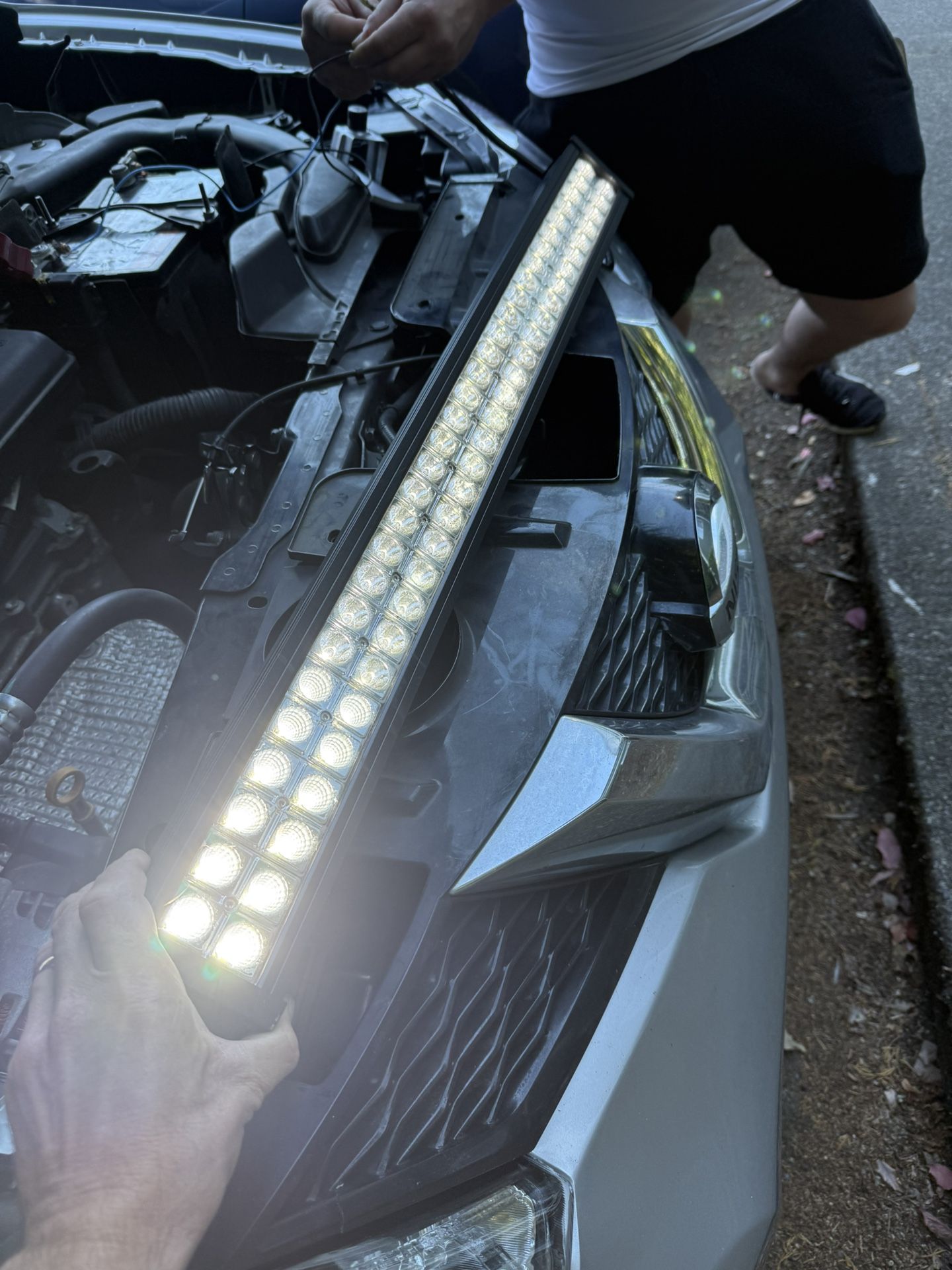 60 LED 120W Headlight, White Auxiliary Fog Light, Off-Road (Approx. 31 Inch) - Universal for Cars and Trucks (Works Well)