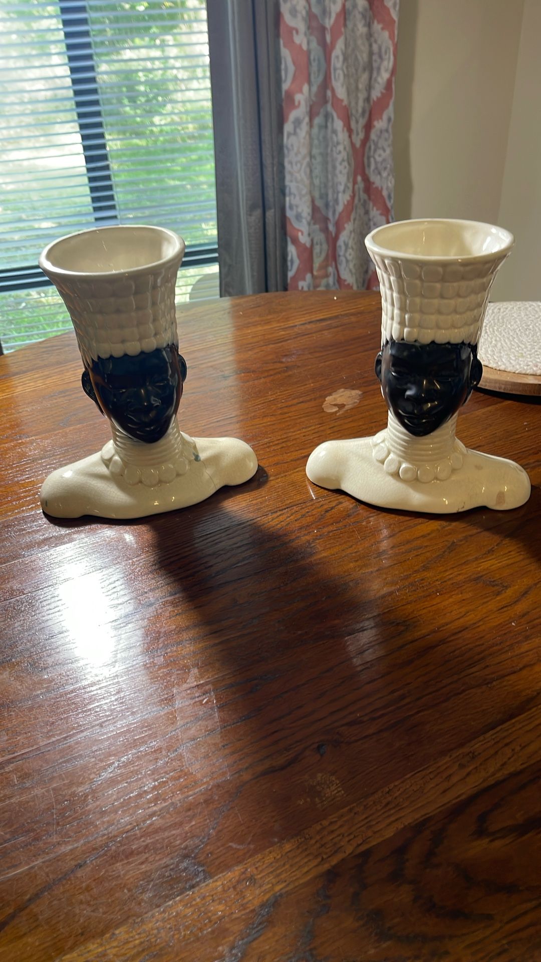 Pair Of African Vase/lamp