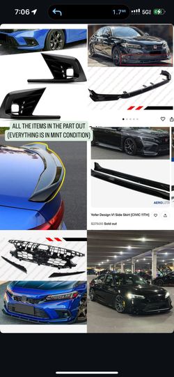 Parts Honda Civic 2022