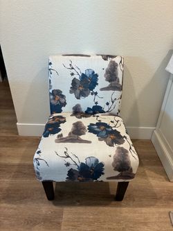Floral Armless Accent Chair