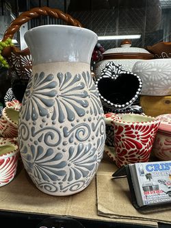 Mother’s Day flower vase! Handmade Mexican vase for flowers. Cielito lindo design