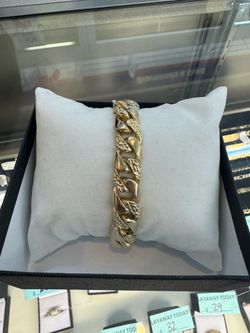 MENS SOLID CUBAN NUGGET BRACELET 💖ASK FOR ALIZA💖