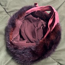 Real fur beret